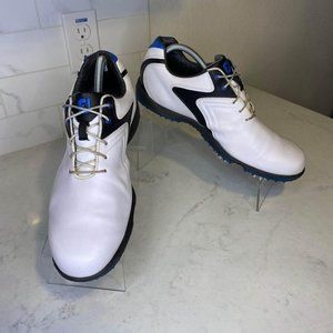 Footjoy FJ Hydrolite Golf Shoes - White/Black/Blue - Size 10M - 50031